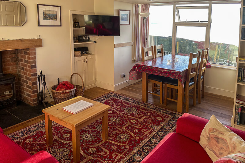 Bluebell Holiday Cottage Dining Room and Sitting Room